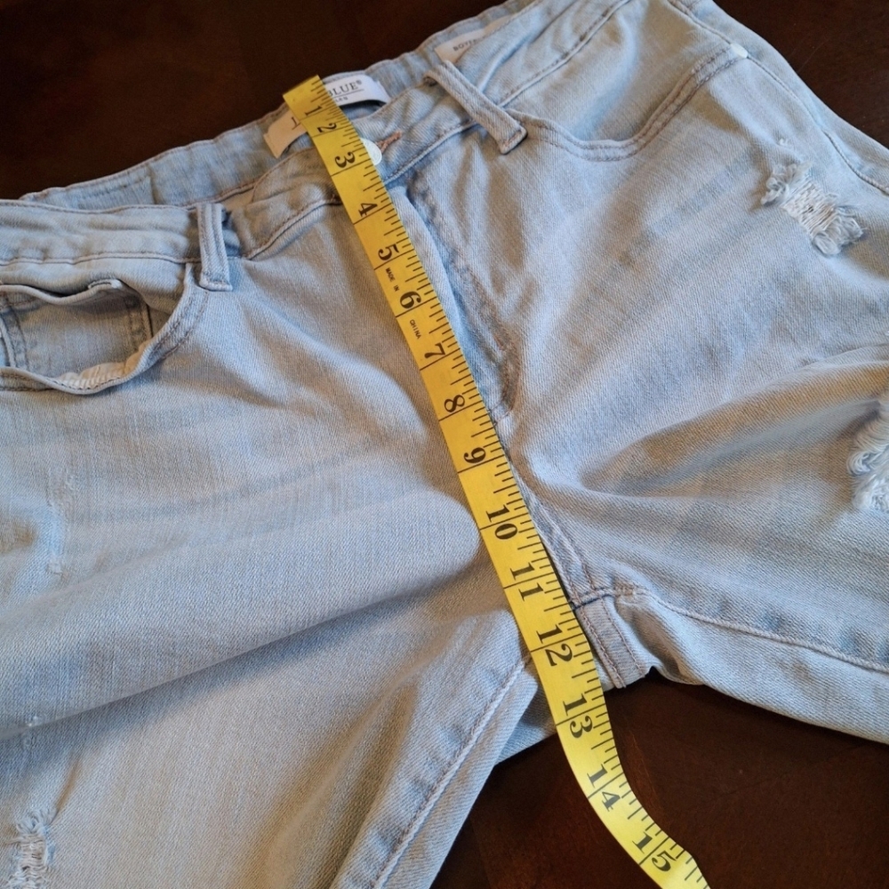 Judy Blue Jeans Boyfriend Fit Distressed Stretch Blue Jeans Women Size 9/29 - Picture 13 of 16